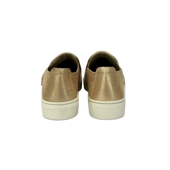 The Flexx Sneakers Women’s Size 7.5 Color Gold Woven Leather Padded Footbed Shoe - Picture 6 of 10